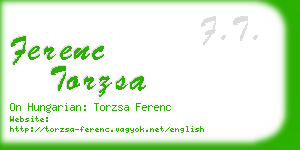 ferenc torzsa business card